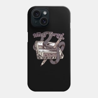 Retro Music Never Forget Phone Case