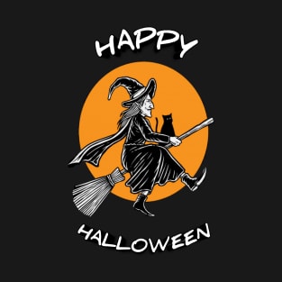 Illustration Flying Hallowen T-Shirt