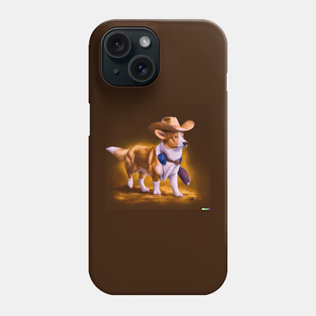 Cowboy Corgi Phone Case by GhostlierNation