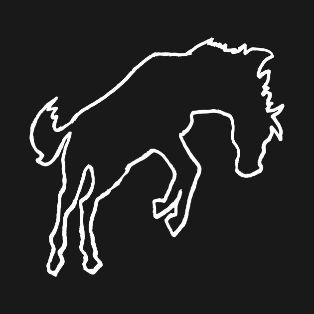 white horse outline by Shyflyer