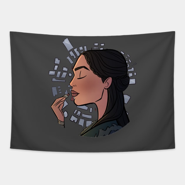 Lipstick Omera Tapestry by Lipstick and Lightsabers