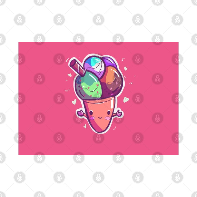 Kawai Ice cream cone by dbcreations25