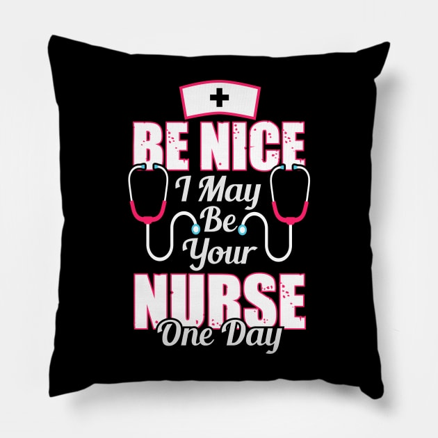 Cute nurse gift Pillow by Anonic