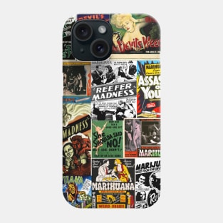 Vintage film posters - anti marijuana propaganda collage Phone Case