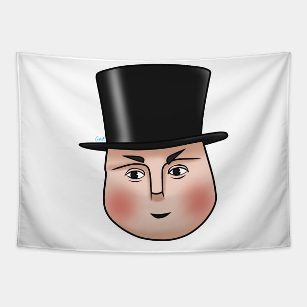 The Fat Controller - happy face Tapestry by corzamoon