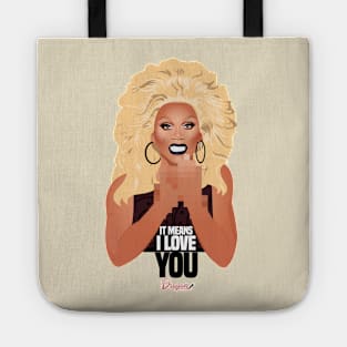 RuPaul blurred vs Utica from RuPaul's Drag Race Tote