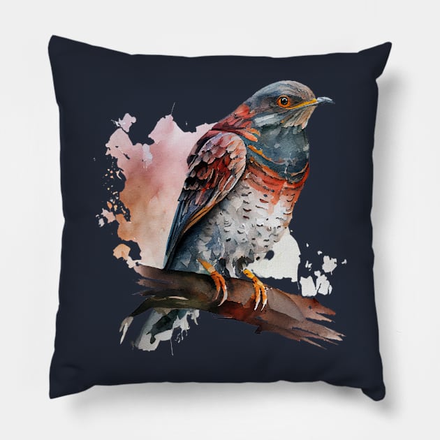 Cuckoo Bird On A Tree 7.0 Pillow by CreativeDesignsx