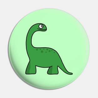 Cute Green Brontosaurus Dinosaur Pin