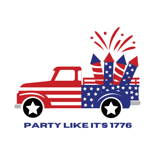 Party Like Its 1776 by Marvellous Tees 