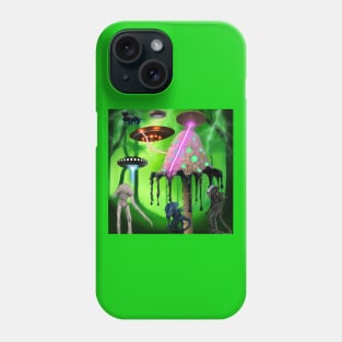 Alien Attack by Aaron Deans Phone Case