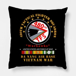 USAF - 480th Tactical Fighter Squadron - Warhawks - Da Nang w VN SVC X 300 Pillow