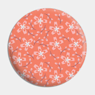 Cute Orange Spring Flowers Pin