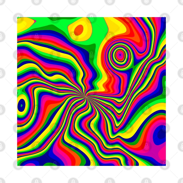 Psychedelic Groovy Colorful Pattern by TheSkullArmy