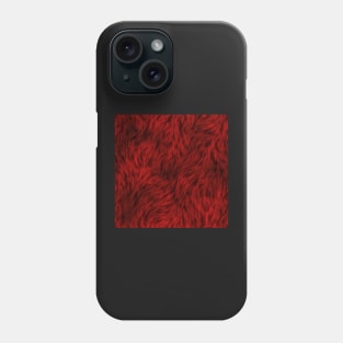 Deep Red Fur Design Phone Case