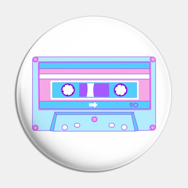 Transgender Flag Cassette Pin by Liz Disenchanted