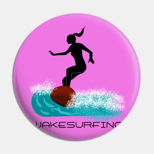 Wakesurfer Girl Pin