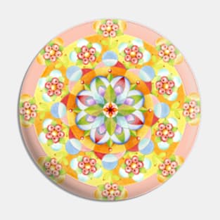 Flower Garden Mandala Pin