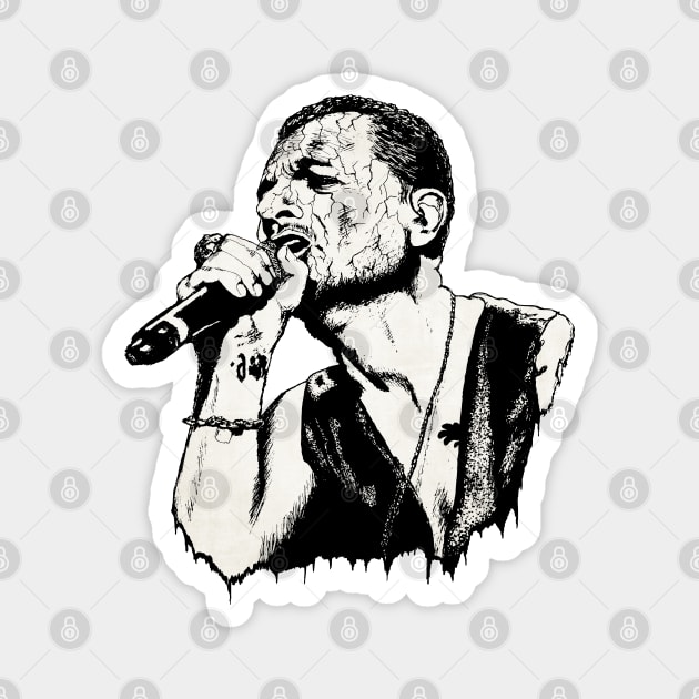 Dave Gahan Portrait Art Magnet by surmind