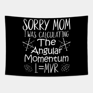 Sorry Mom I Was Calculating The Angular Momentum Tapestry