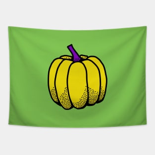 Yellow pumpkin pop art Tapestry