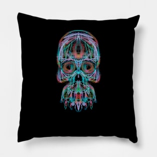 Electroluminated Skull - Cyberpunk Pillow