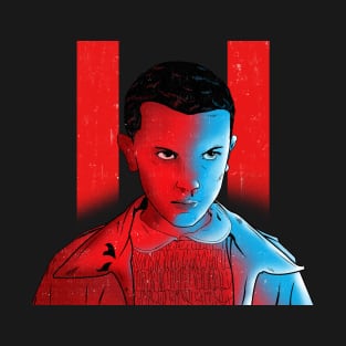 Eleven Stranger Things Fan Art Vintage Design T-Shirt