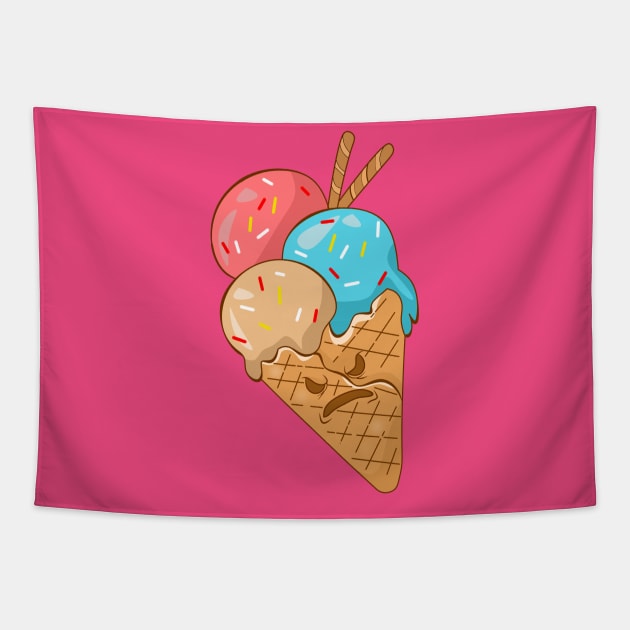 Cookie Monster Ice Cream Tapestry by MariRiUA