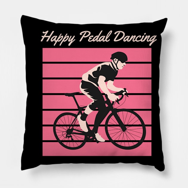 happy pedal dancing Pillow by busines_night