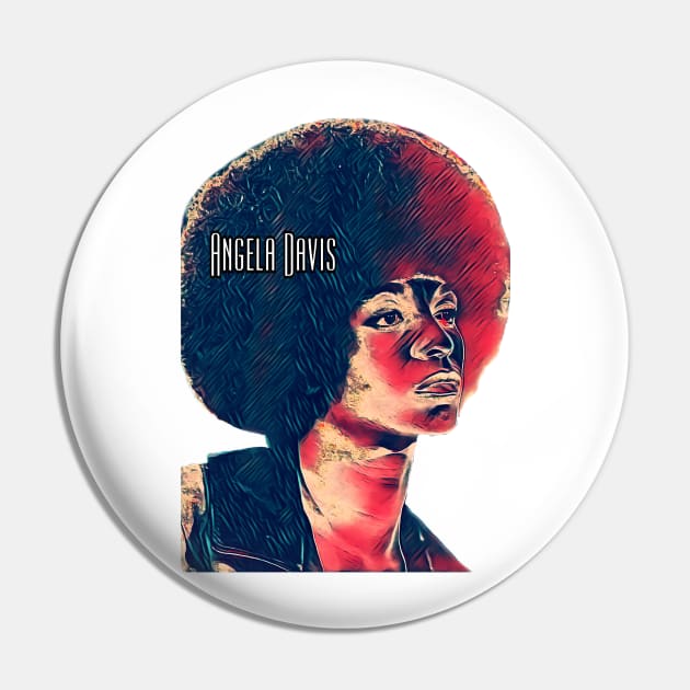 Angela Davis Pin by BlackOzean