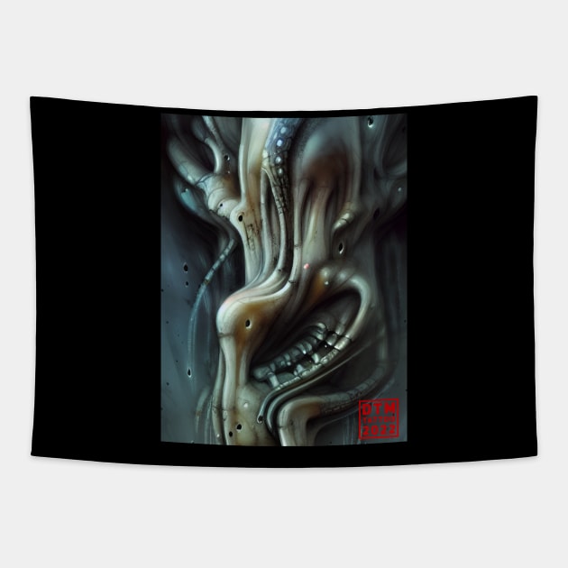 Hr giger inspired Tapestry by Dannythemachine