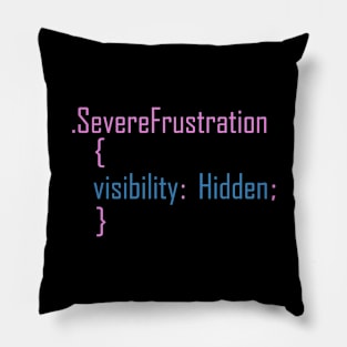 Funny CSS code about hidden frustration. Pillow