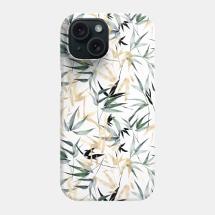 Gold Bamboo Watercolor Forest Phone Case