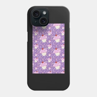 Purple Cupcake pattern Phone Case
