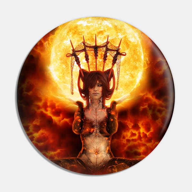 Brigid - Sun Goddess Pin by Manafold