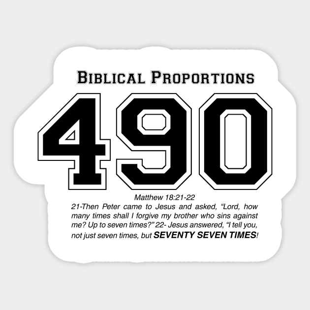 Biblical Proportions Bible Numbers Sticker TeePublic