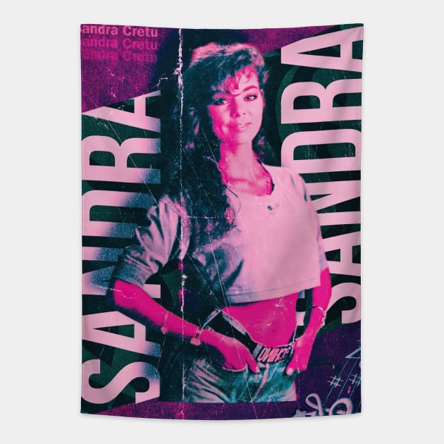 Sandra Cretu -- Retro Fan Design Tapestry by Trendsdk