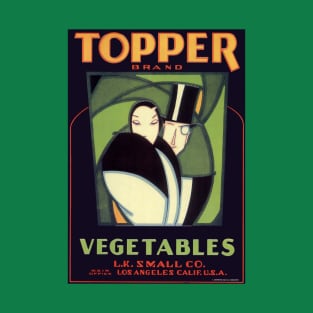 Vintage Topper Brand Vegetables Label T-Shirt