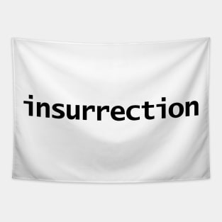 Insurrection Text in Black Minimal Typography Tapestry