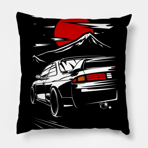 Nissan Silvia s14 Fuji Pillow by racingfactory