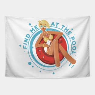 Find me at the pool Gift Tapestry