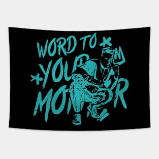 Vanilla Ice Blu Word Tapestry