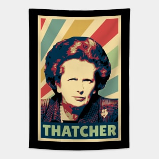 Margaret Thatcher Vintage Colors Tapestry