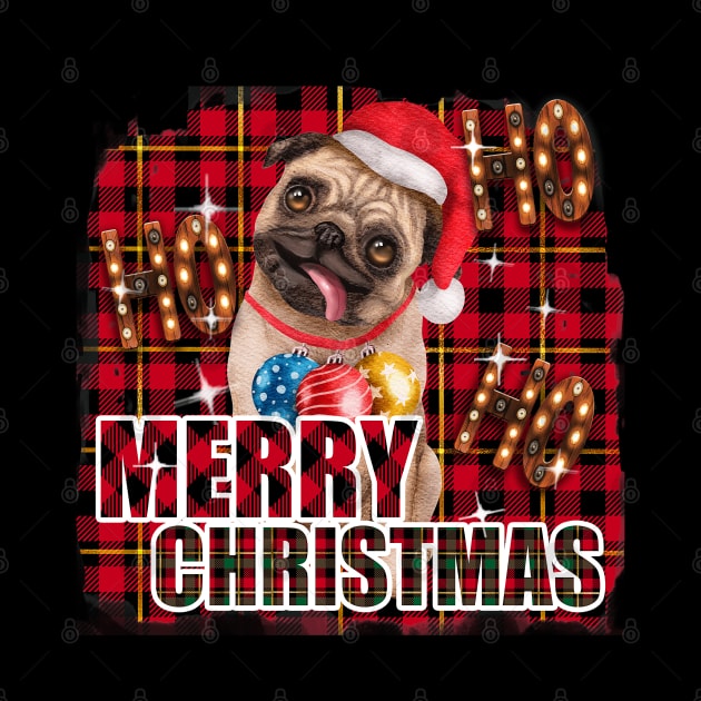 Merry Christmas pug by GothicDesigns