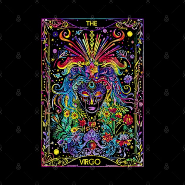 The Virgo Tarot Card Colorful Artsy Zodiac Sign Astrology by Lavender Celeste