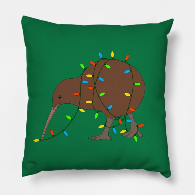 Kiwi Christmas Pillow by BinChickenBaby