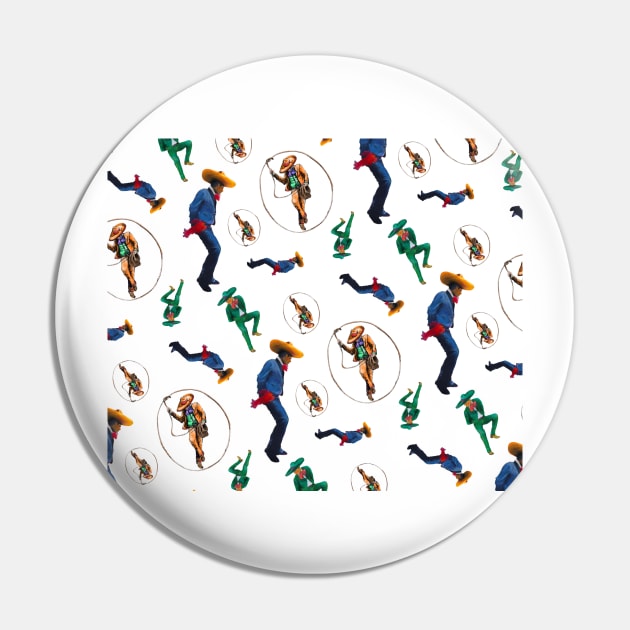 Dancing Cowboys Charros Folklorico Dancer Pattern Pin by Florentino