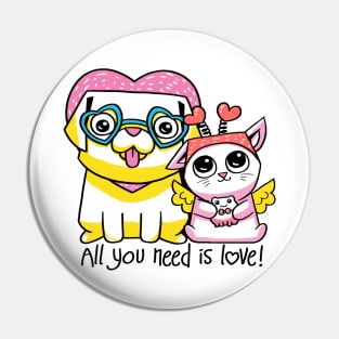 CatSoki All You Need is Love Pin