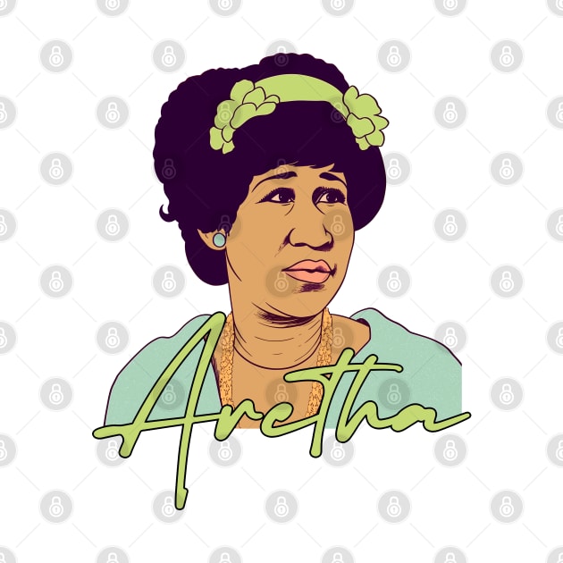 Aretha Franklin - Retro Soul Fan Design by DankFutura