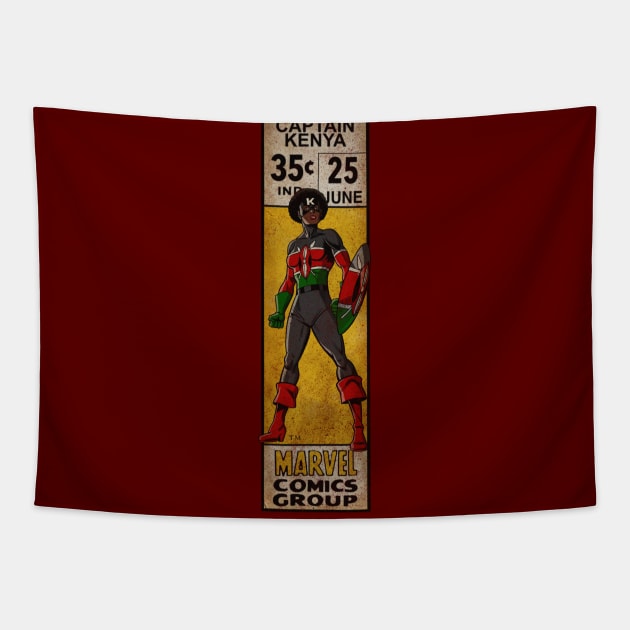 Captain Kenya - f Tapestry by ThirteenthFloor