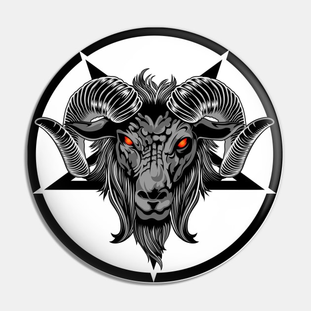  Pinbeam Area Rug Pentagram Demon Baphomet Satanic Goat